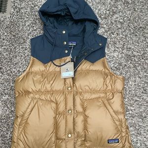 PATAGONIA Goose Down Bivy Hooded Hoody Sweater Vest Jacket Women’s Size L